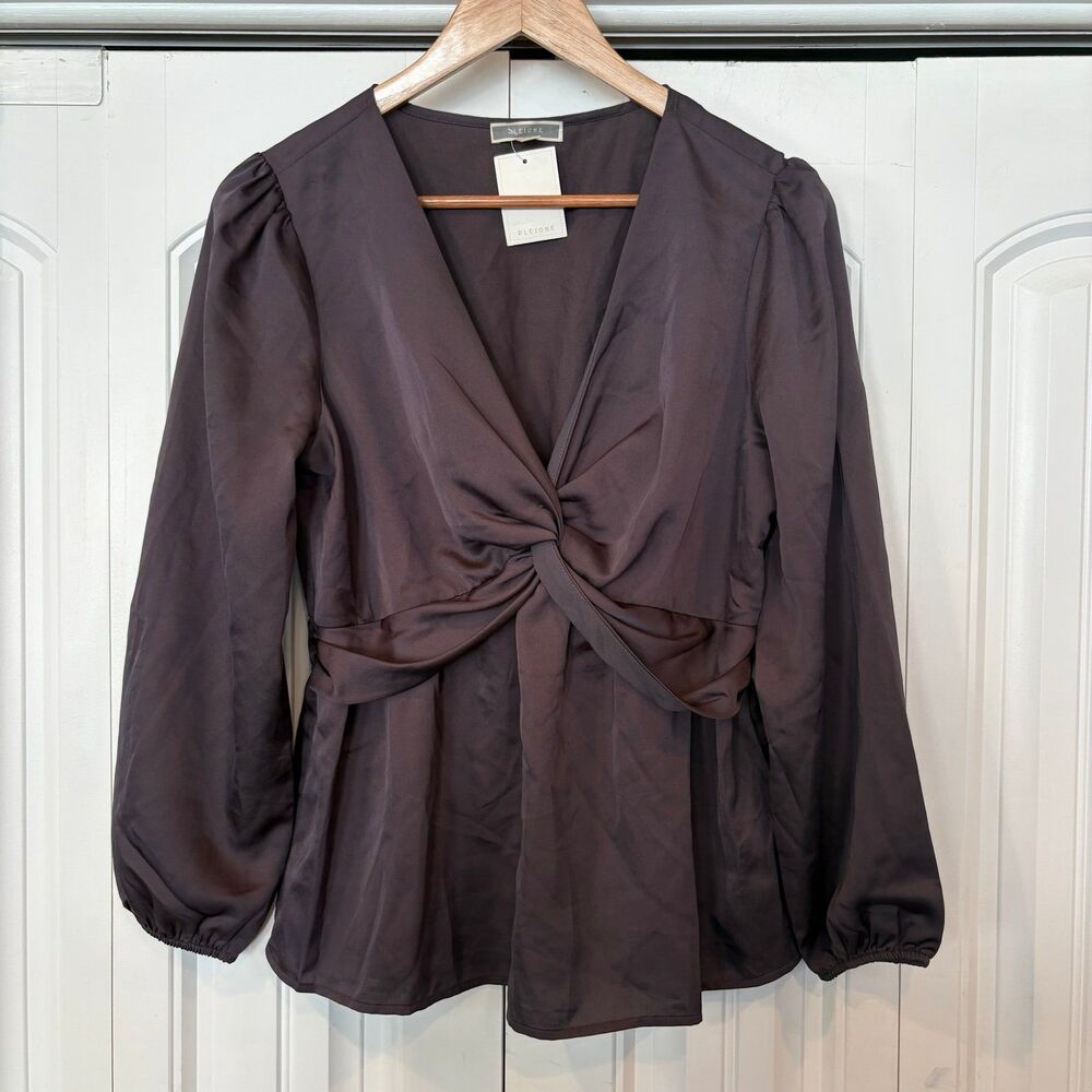 Pleione Gray Blouse Size Small